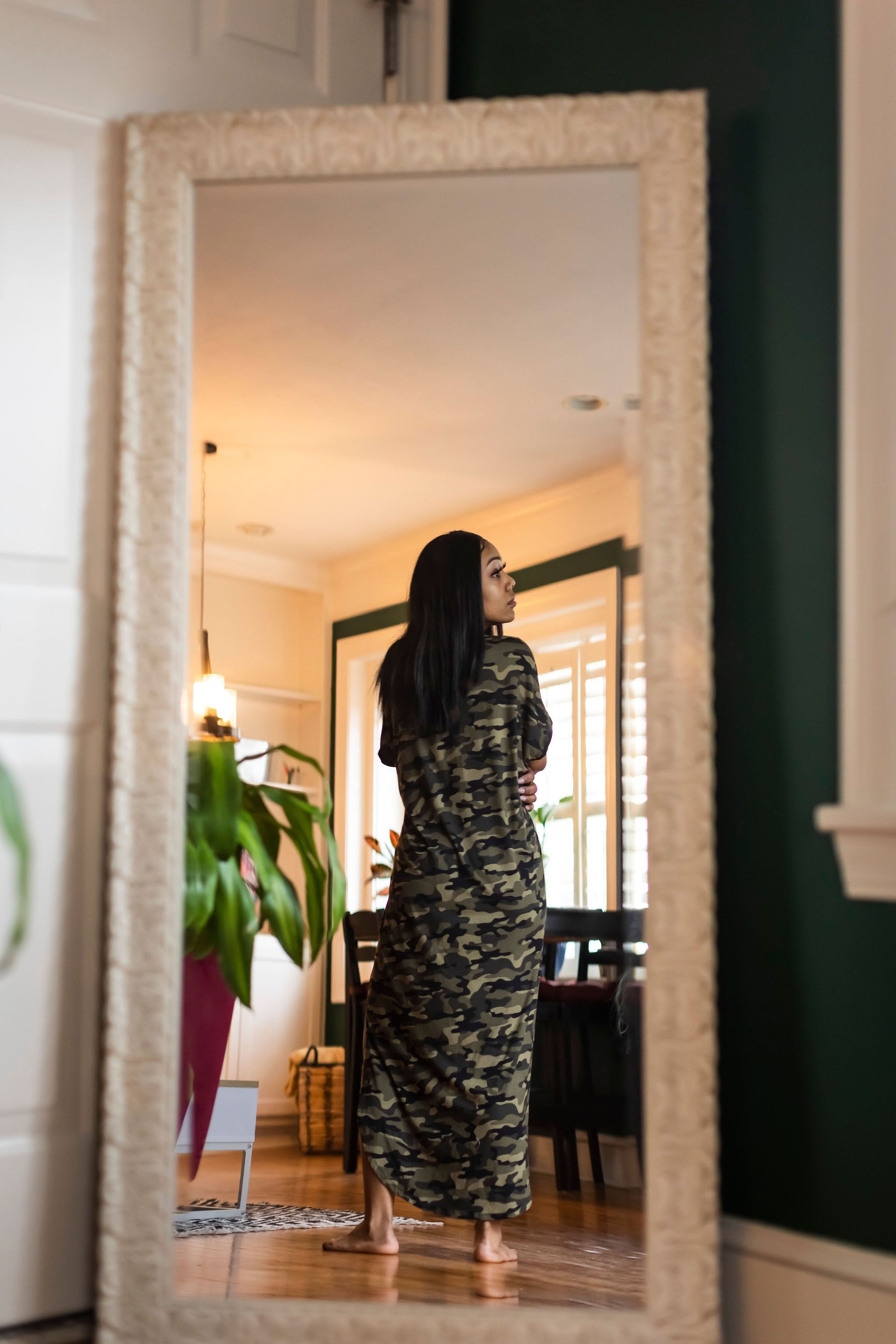 camouflage maxi dress Camouflage Maxi Dress Large