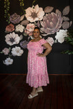 Malia Floral Off Shoulder Smocked Midi Dress