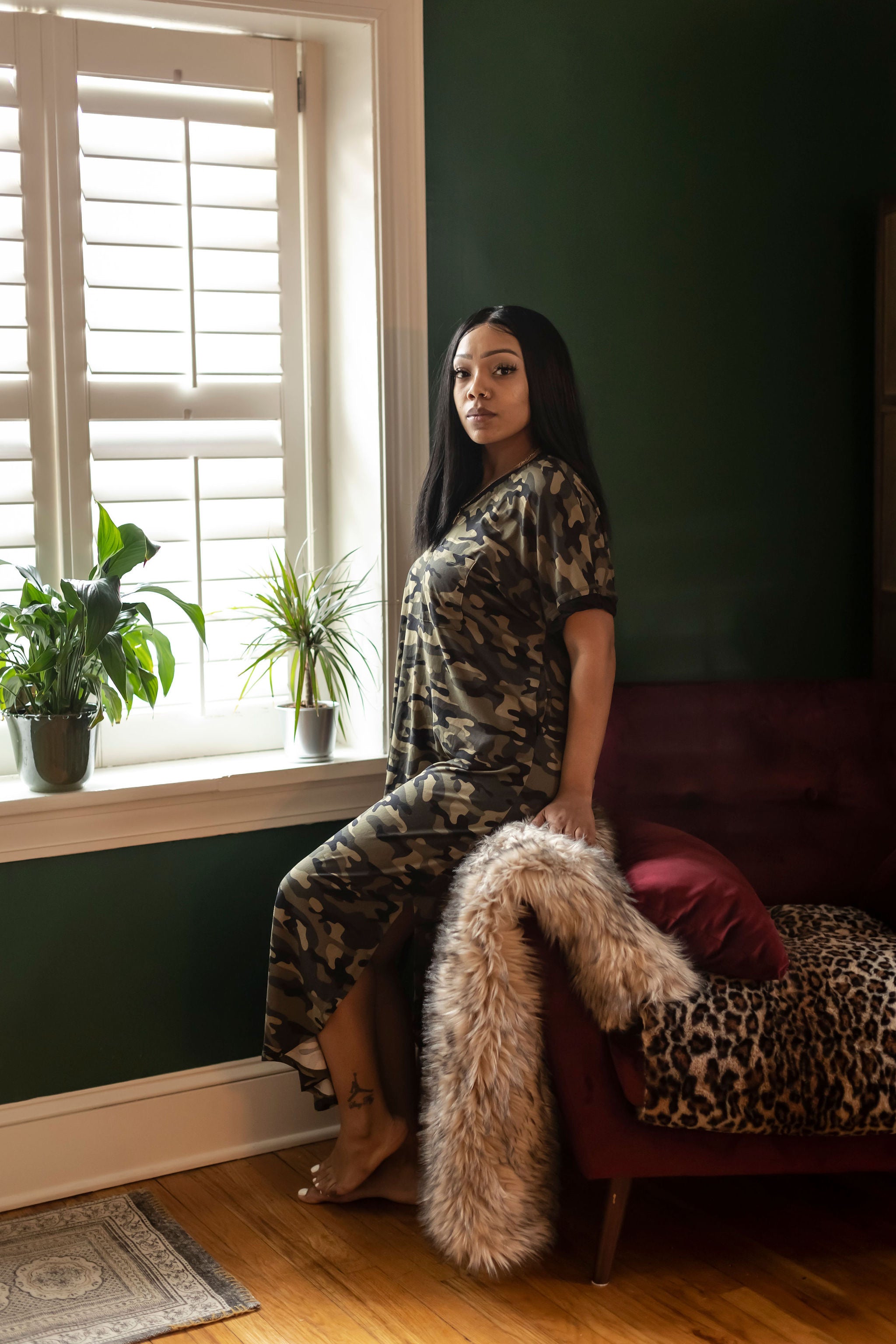 Camouflage Maxi Dress Large Camouflage Maxi Dress Large